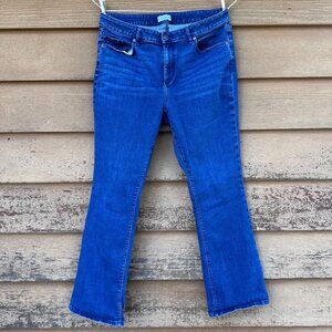 LOFT Outlet Womens Blue Denim Curvy Bootcut Jeans Size 14